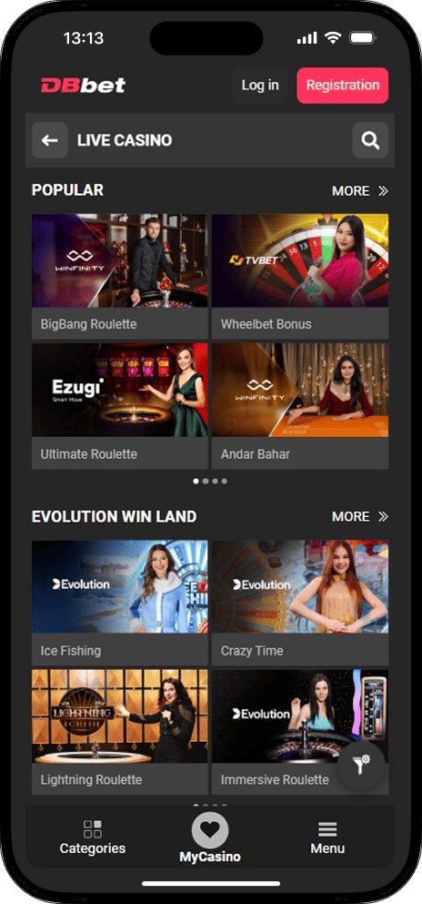 DBbet casino onlayn Live Casino