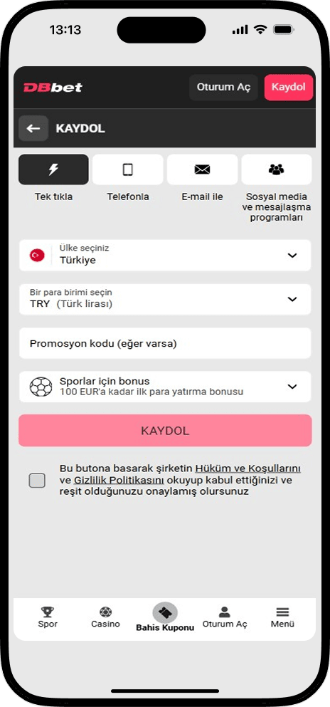 dbbet login register